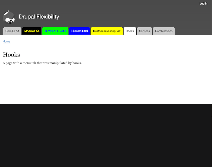 Menu tab to be manipulated by using hooks.